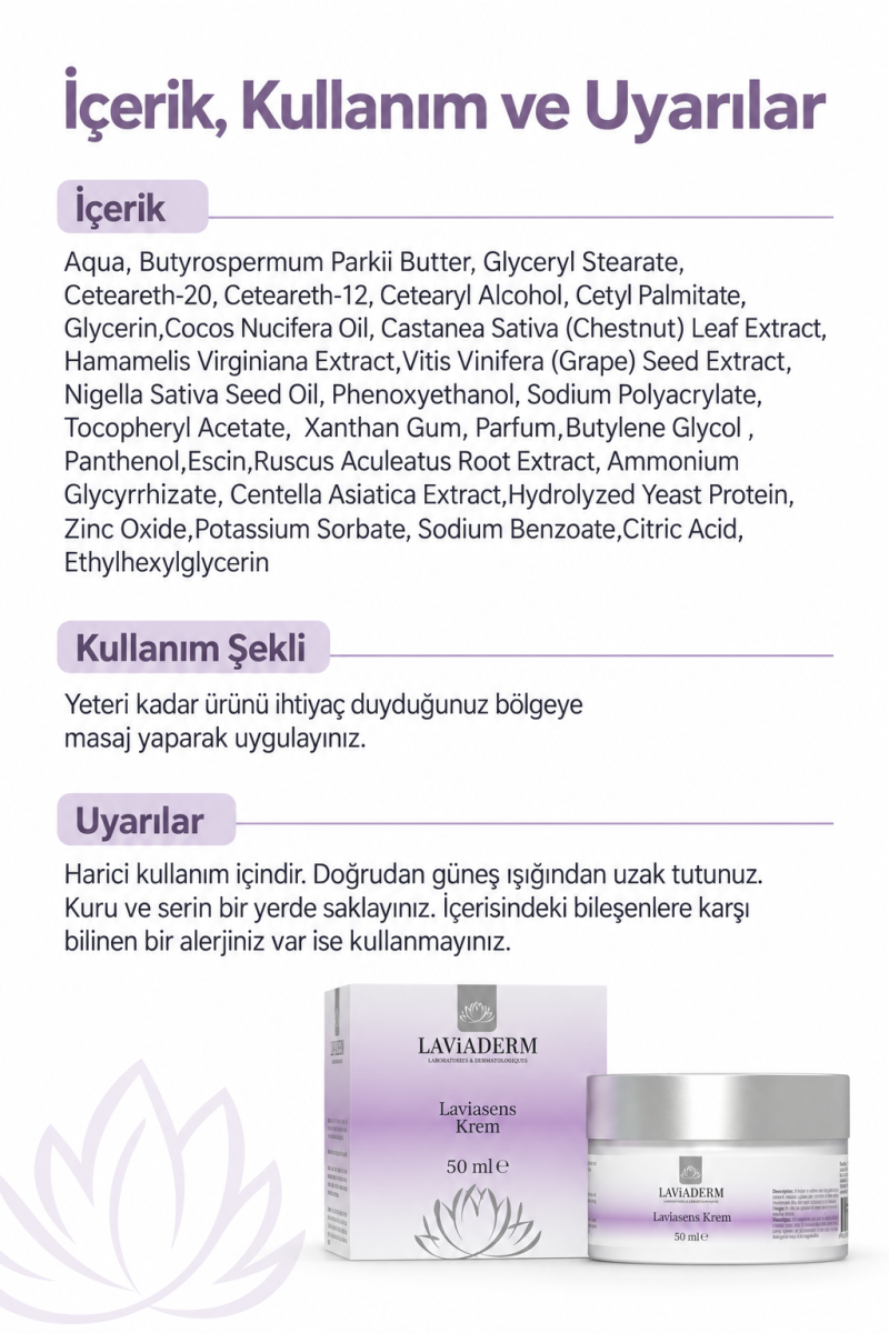 Laviasens Hassas Ciltler İçin Yüz ve Vücut Bakım Kremi görsel 2